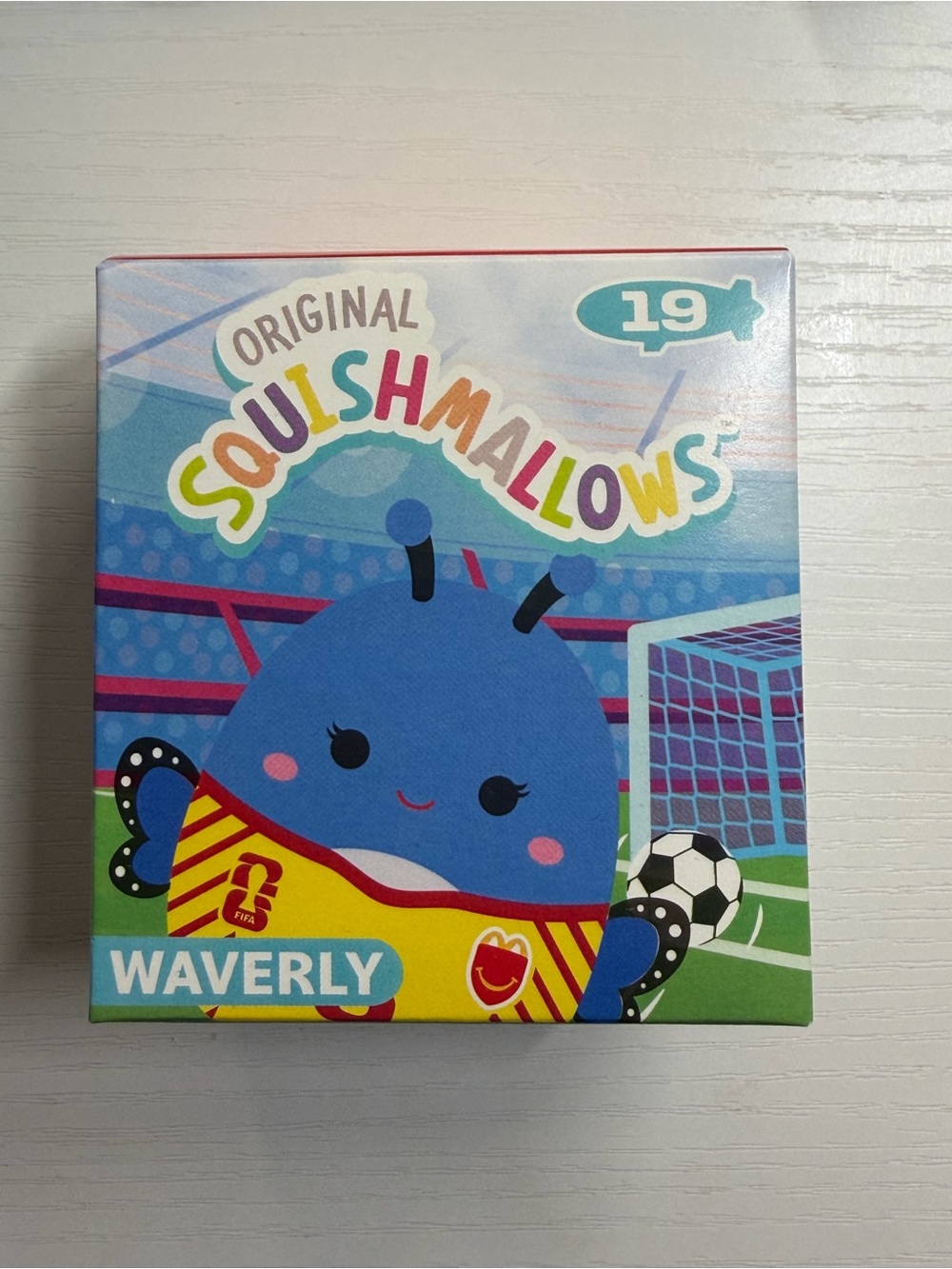McDonalds Happy Meal toy
Squishmallows #19 Waverly FIFA
Soccer Plush with Box